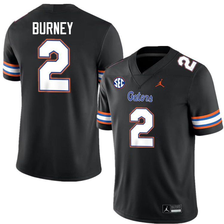 Amari Burney Florida Jersey,Florida Gators #2 Amari Burney Jersey Youth Uniforms-Black